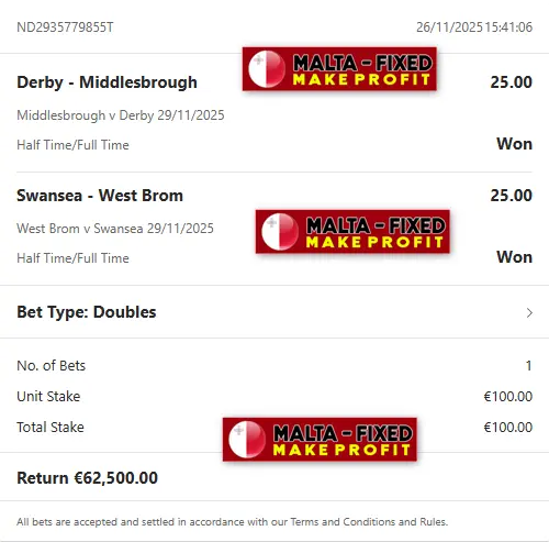 Double HTFT Fixed Matches 29.11 Double HTFT Fixed Matches 29.11